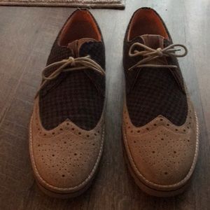 Ben Sherman Houndstooth Wingtip Dress Shoes